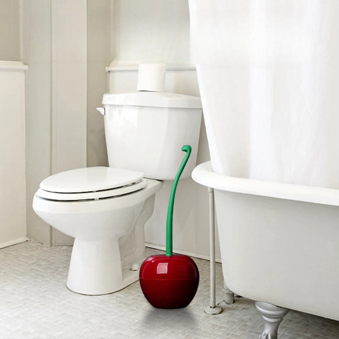 Cherry Delight Toilet Brush Set