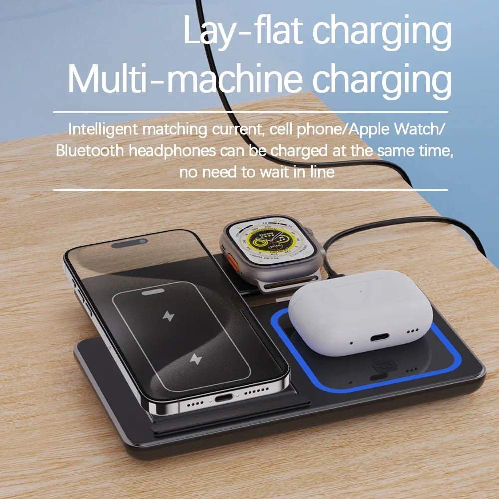 ChargeNest™ 3-in-1 Wireless Station