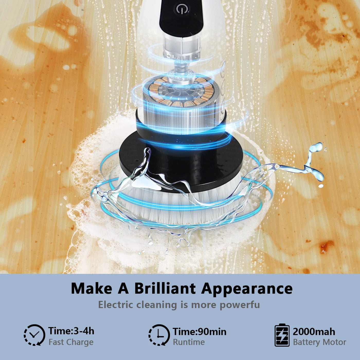 Cordless Fast Charging Cleaning Brush