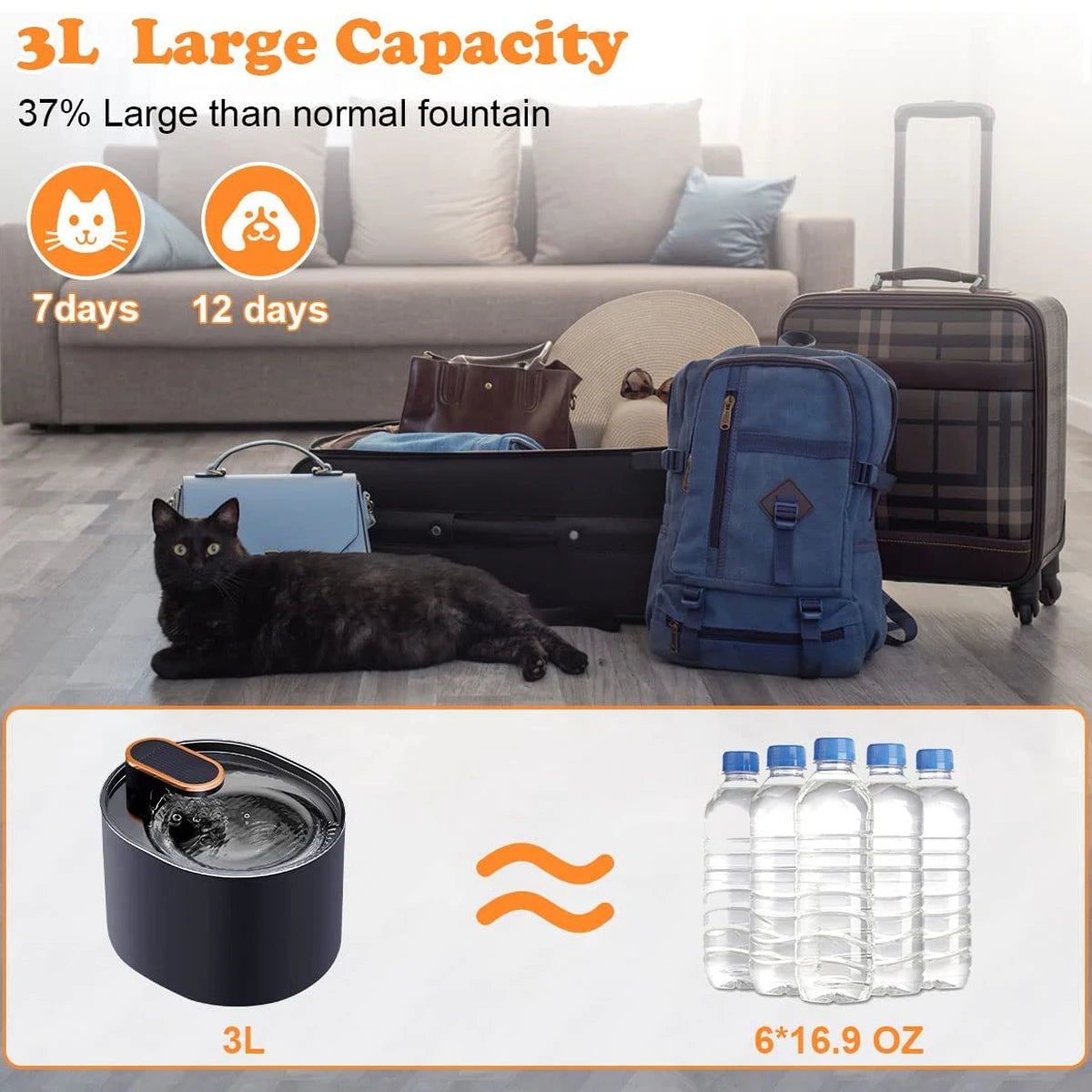 Ultra Quiet Pet Water Fountain