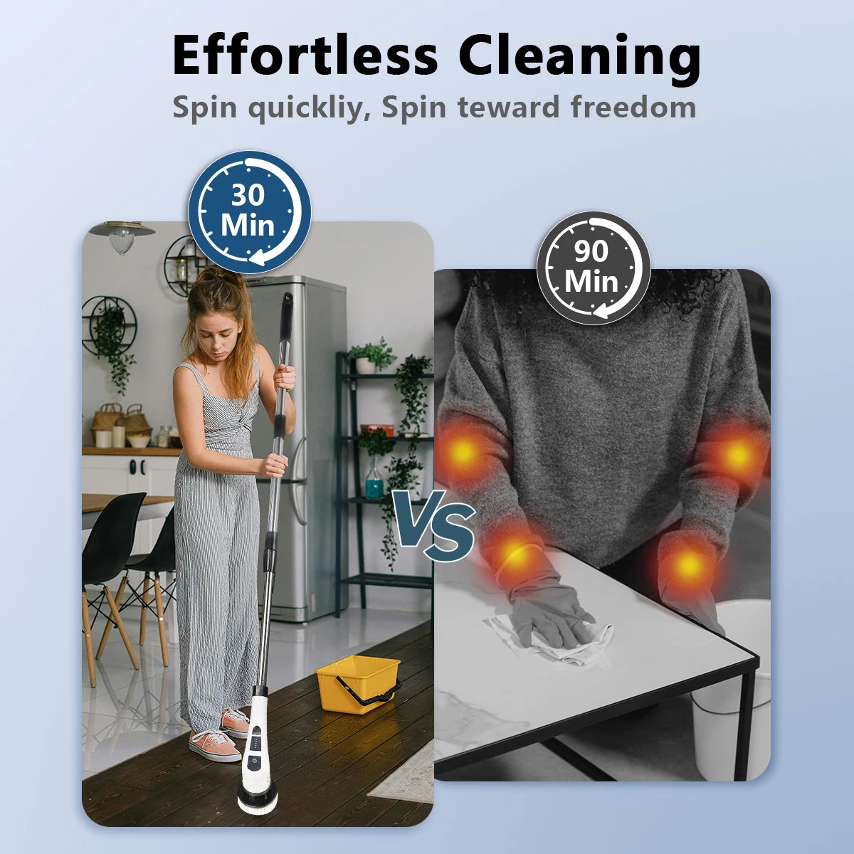 Cordless Fast Charging Cleaning Brush