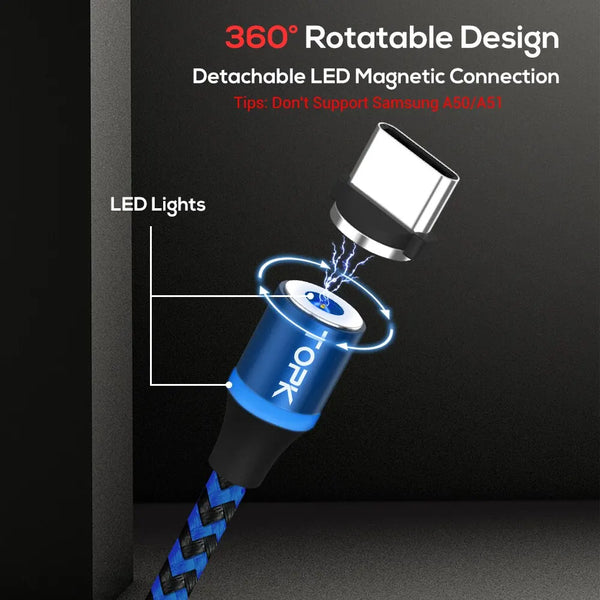 Magnetic 3-in-1 Charging Cable