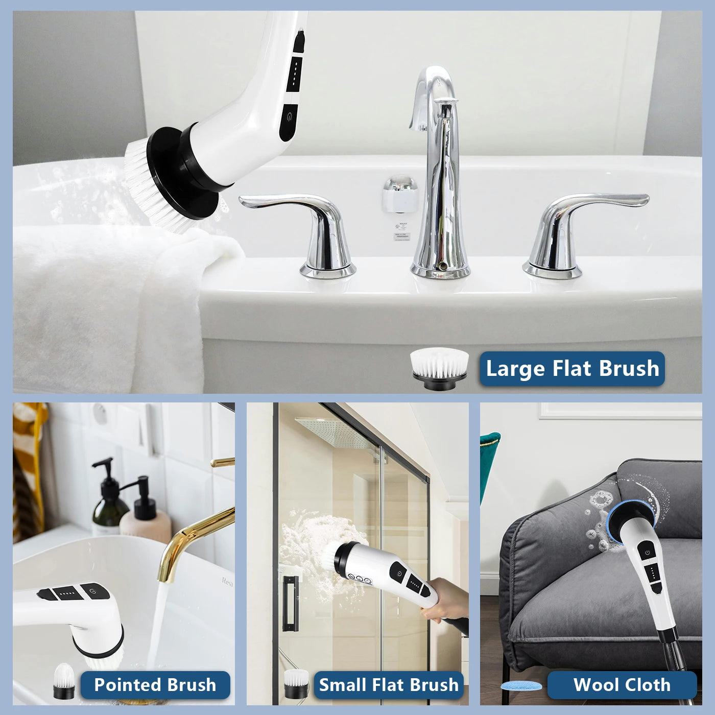 Cordless Fast Charging Cleaning Brush