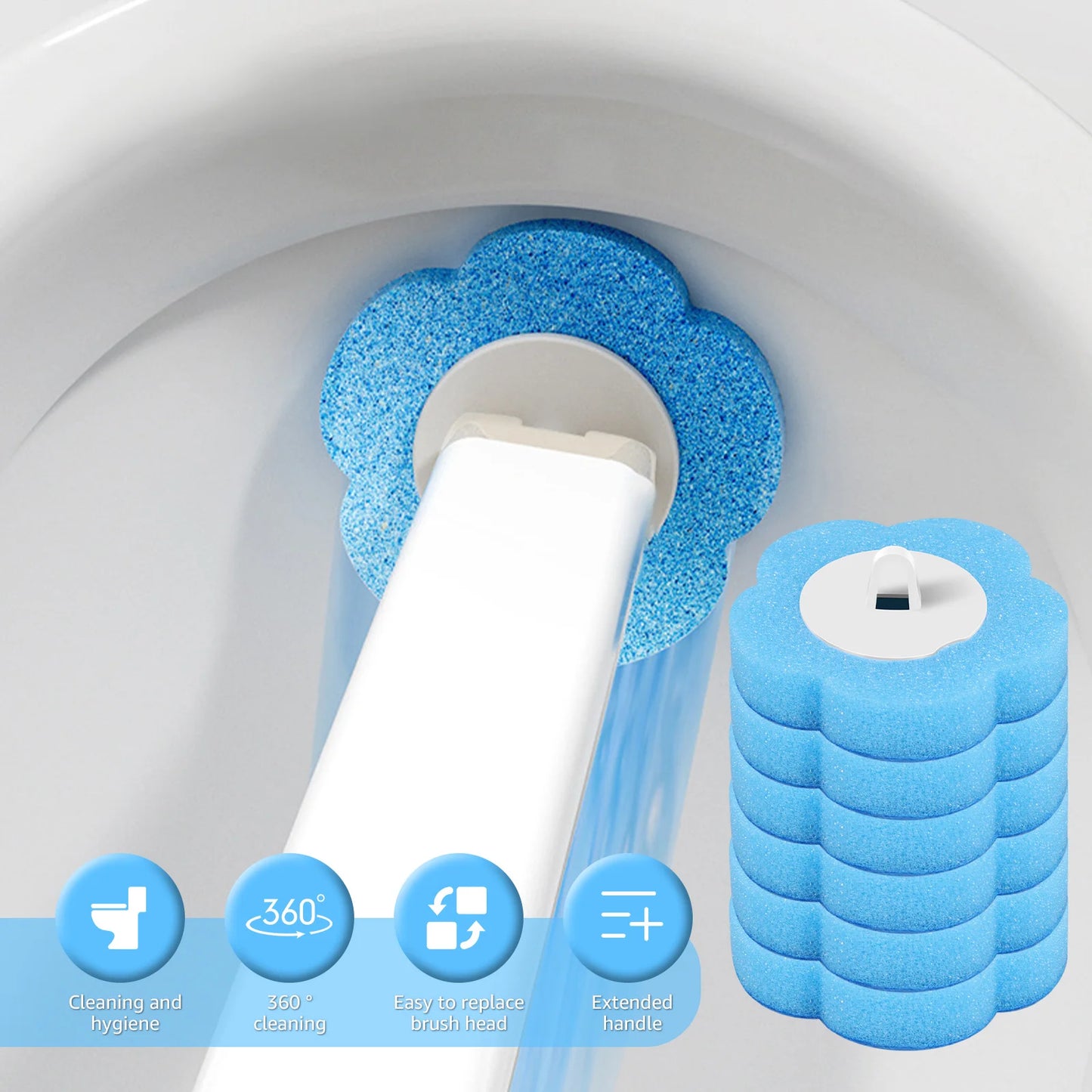 CleanClick™ Disposable Toilet Brush Set