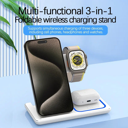 ChargeNest™ 3-in-1 Wireless Station