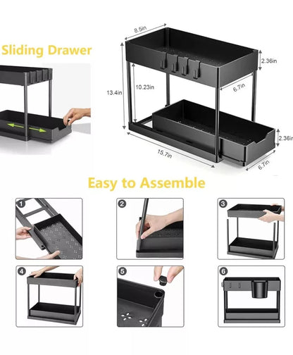 Sliding Cabinet Storage Rack