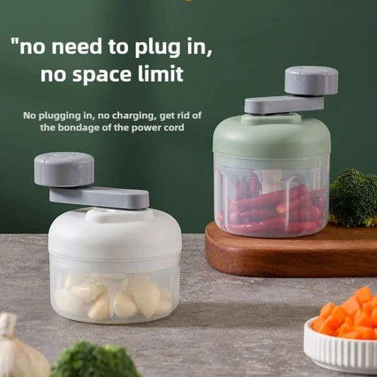 Compact Hand-Crank Food Chopper